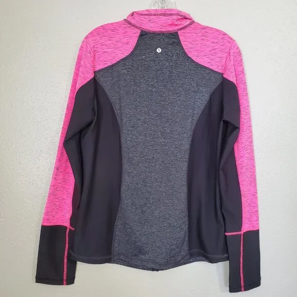 EUC Xersion Athletic Zip-up Jacket Black/Grey/Pink Workout Women's Large - Picture 2 of 11